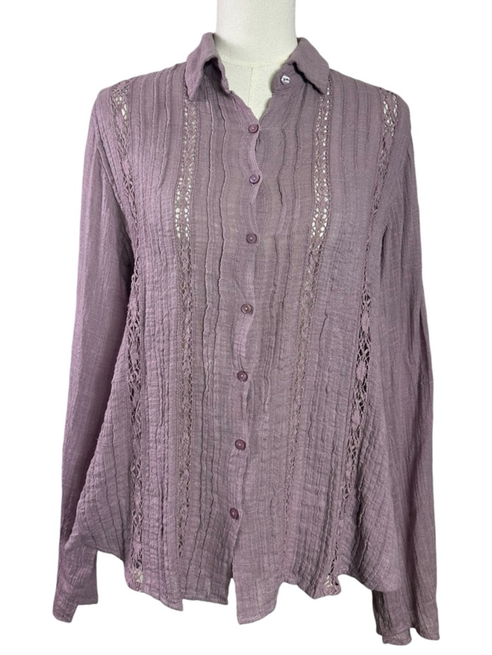 Free People FP One Mila Shirt in Lavender Purple Ethereal Dainty Romantic XS New - Picture 3 of 10